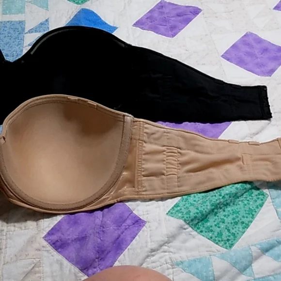 2 NEW NEVER BEEN WORN LANE BRYANT CACIQUE STRAPLESS BRAS SIZE 42C - Picture 3 of 11